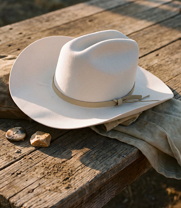 Wool Cowboy Hat With Leather Belt