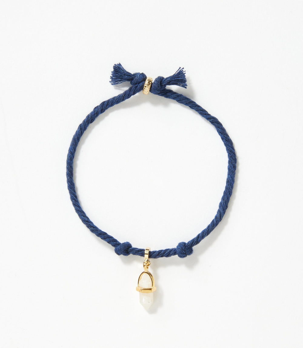 Moonstone Point Cord Bracelet
