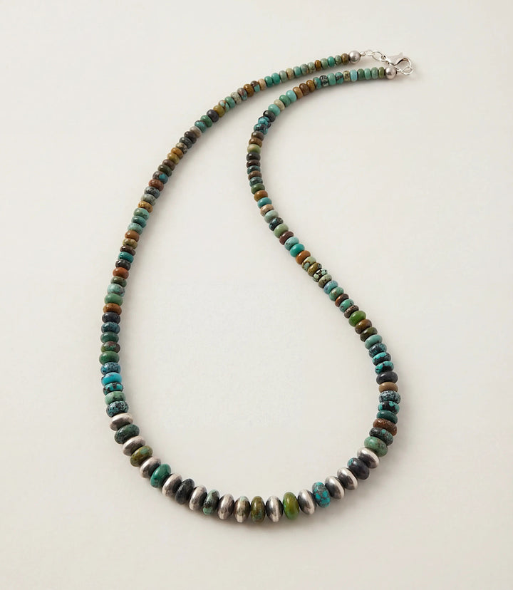 Sterling Silver Turquoise Beaded Necklace