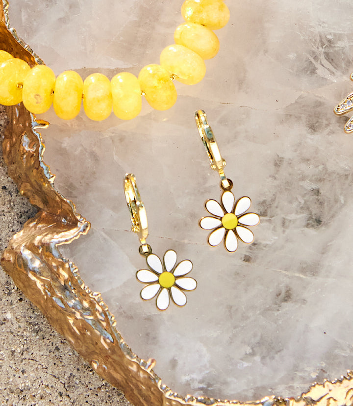 Daisy Huggie Earrings