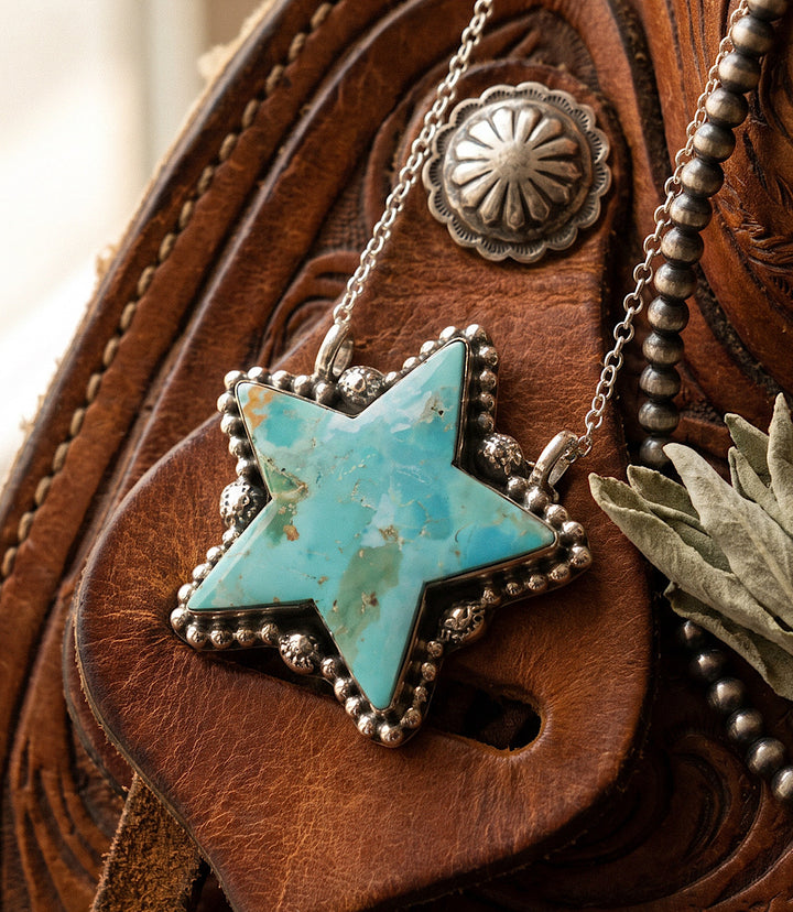 Kingman Turquoise Star Necklace