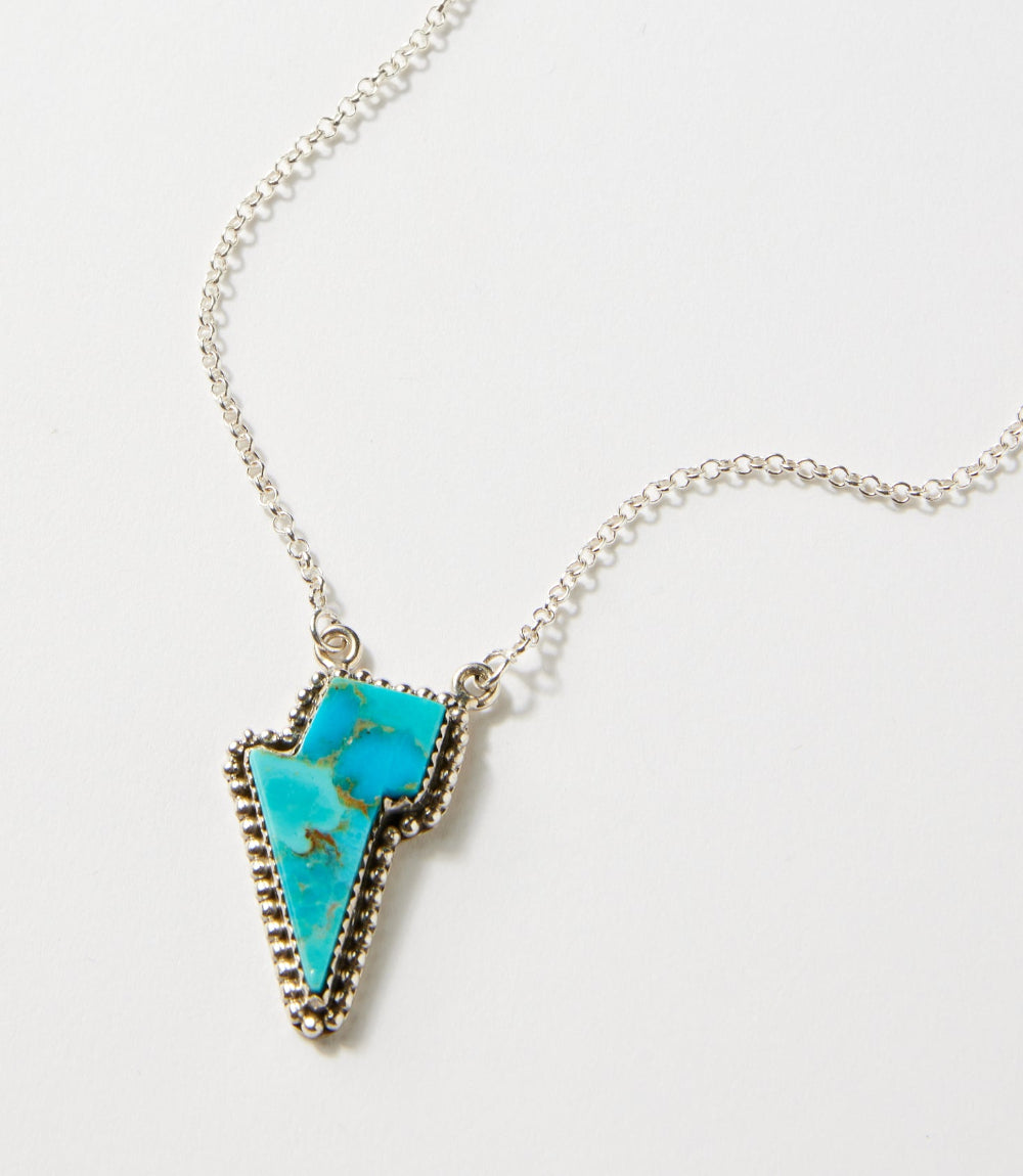 Lightning Bolt Turquoise Necklace