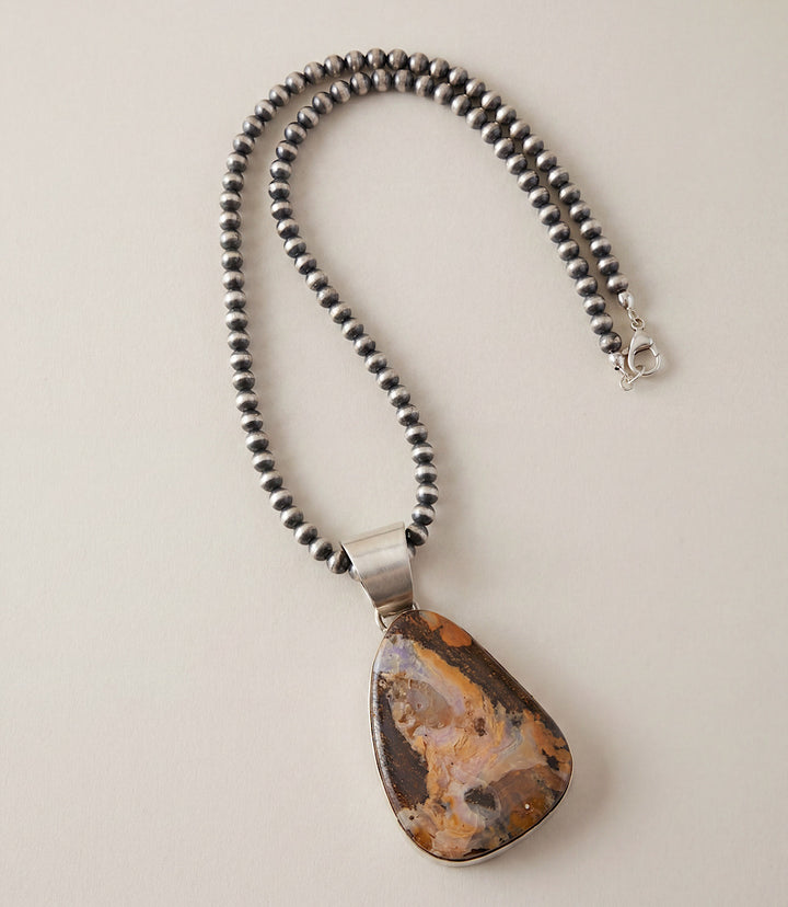 Opalized Jasper Pendant Necklace