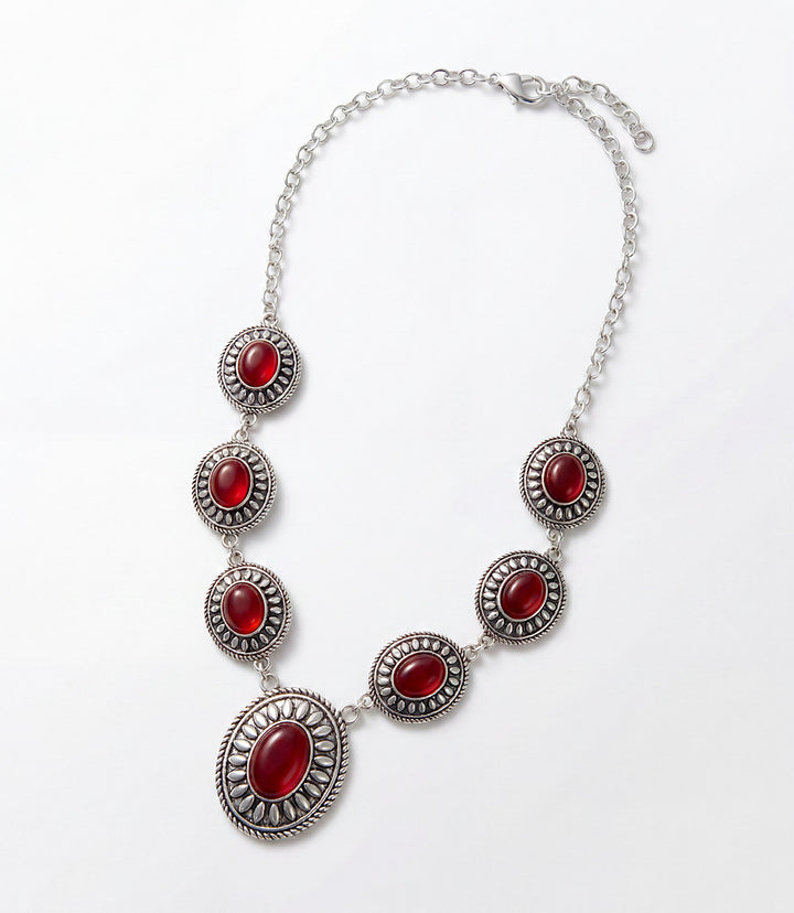 Embellished Concho Necklace