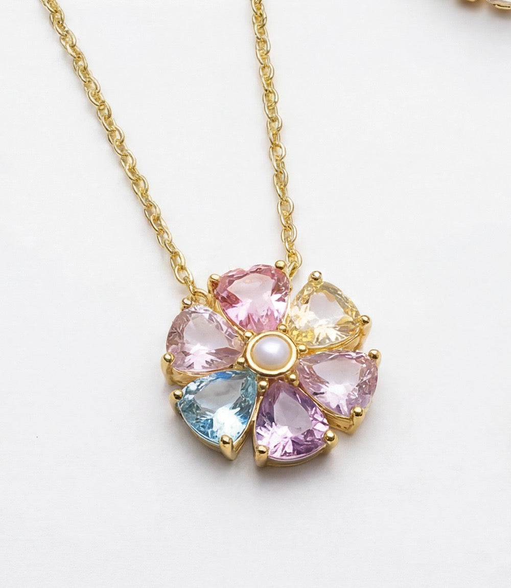Crystal Pinwheel Necklace