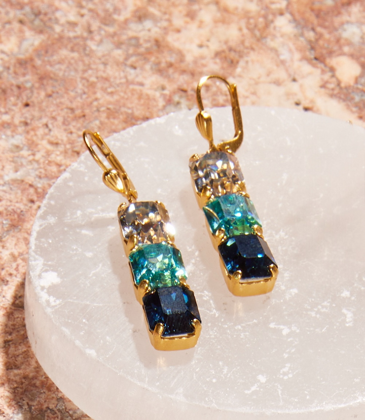 Triple Crystal Earrings