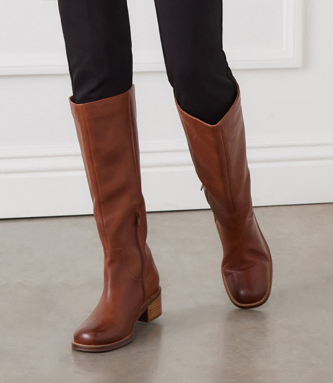 Round Toe Knee High Boots Stylish Leather Fall Footwear – Karen Kane