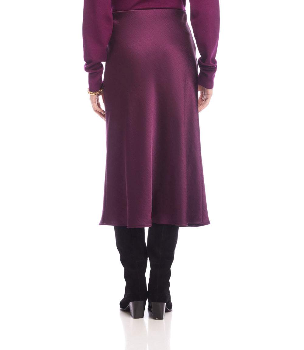 Satin Bias Cut Midi Skirt