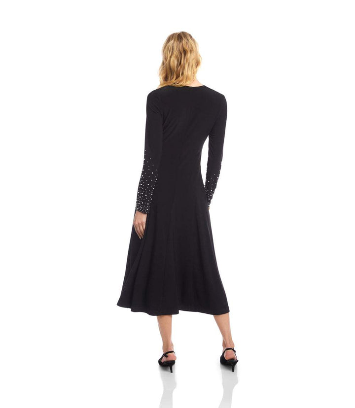 Kate Beaded Sleeve Midi Travel Dress