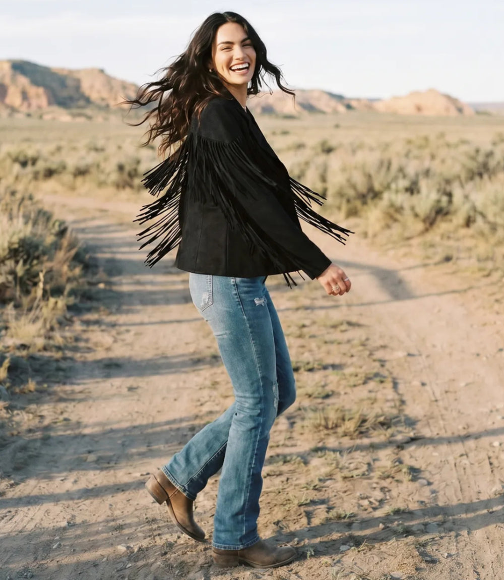 Long Sleeve Fringe Jacket