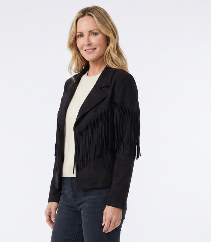Long Sleeve Fringe Jacket