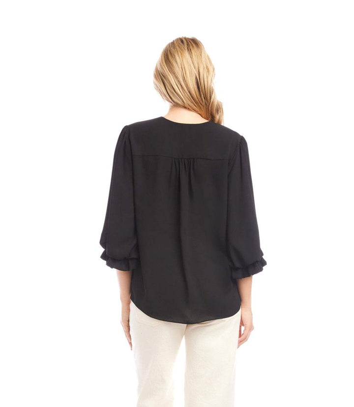 Layered Sleeve Asymmetric Top