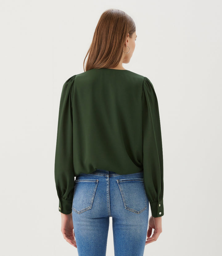Puff Sleeve V-Neck Top