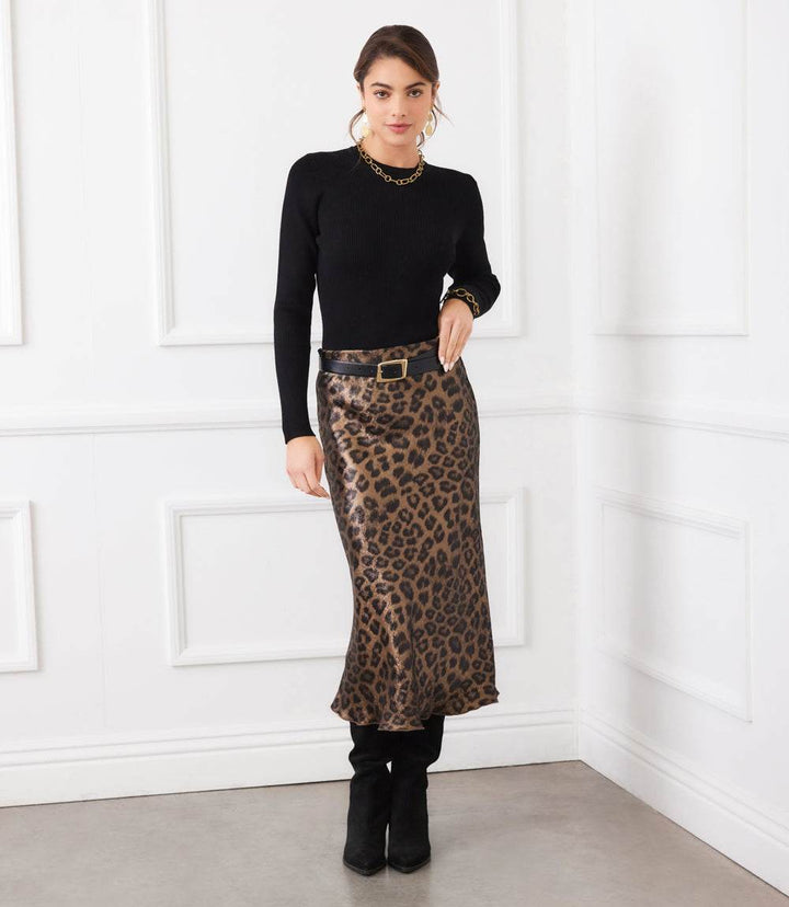 Bias Cut Midi Skirt
