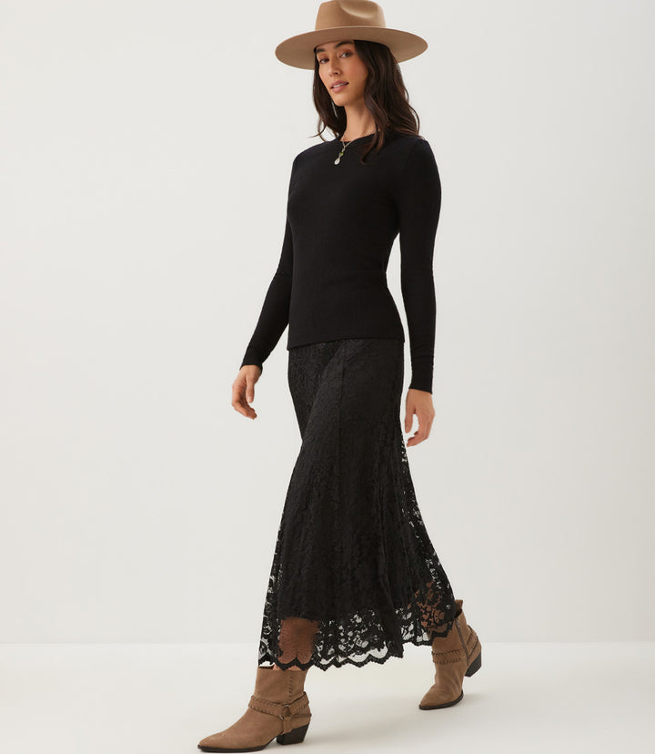 Lace Midi Skirt