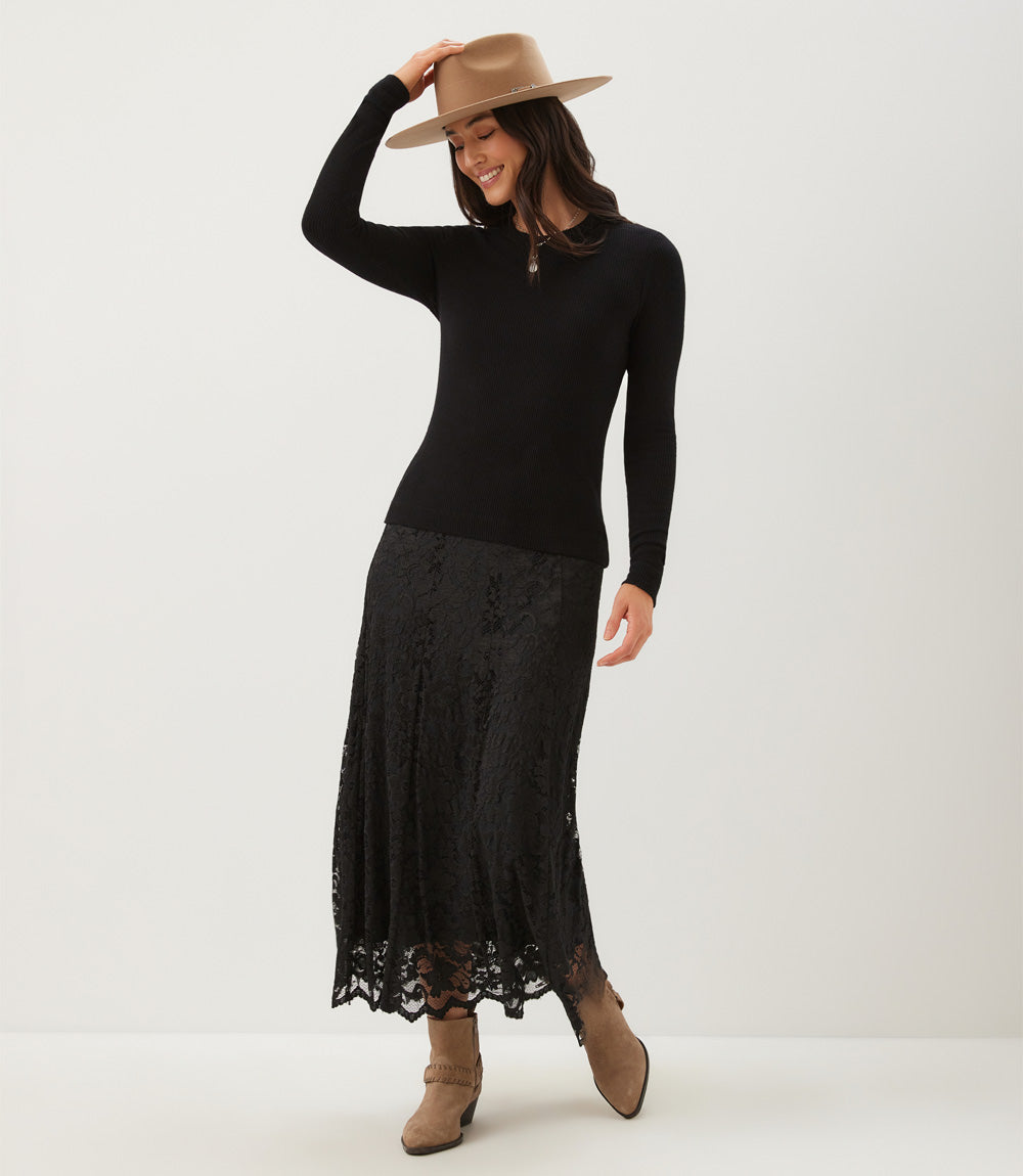 Lace Midi Skirt