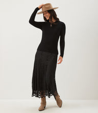Petite Size Lace Midi Skirt