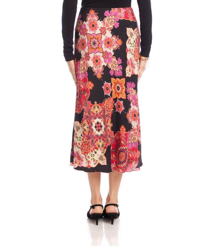 Petite Size Bias Cut Midi Skirt