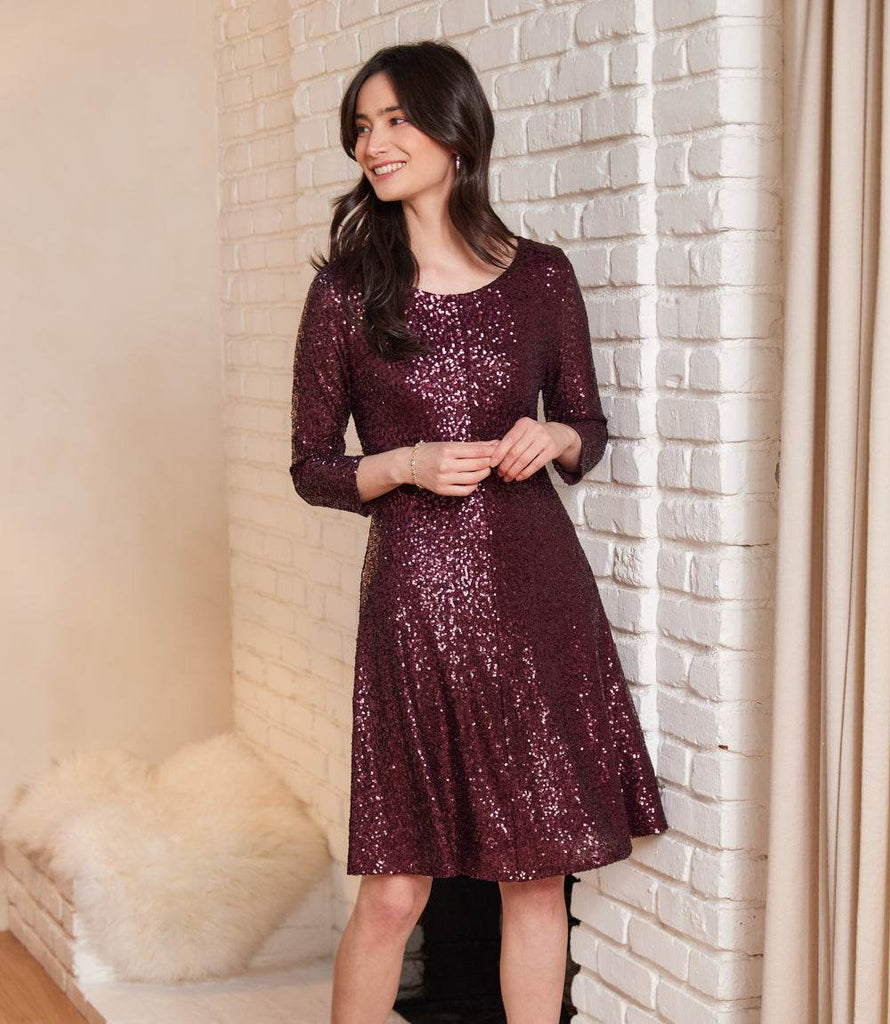 karen kane sequin swing dress Karen Kane Sequin Swing Dress In Pink