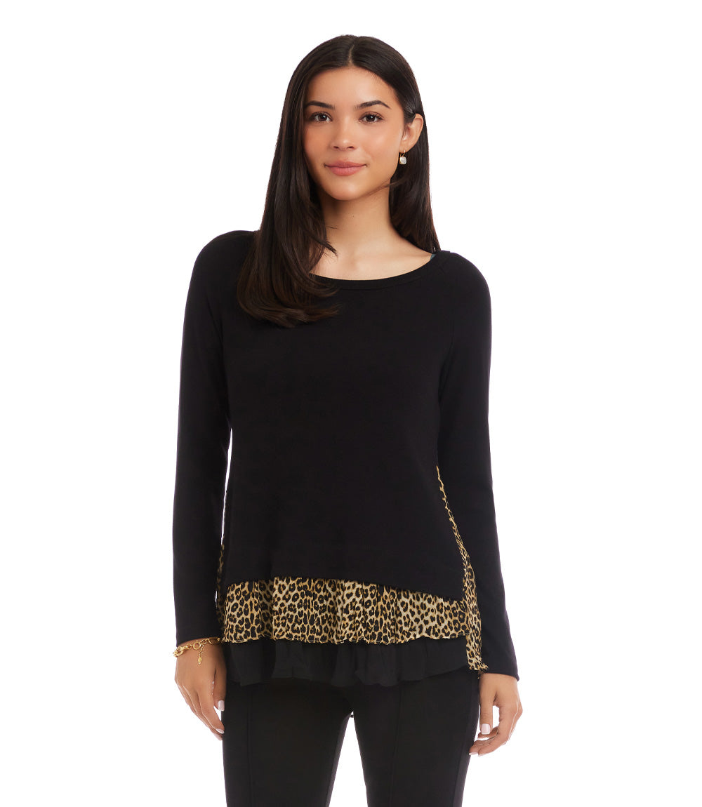 Layered Contrast Sweater