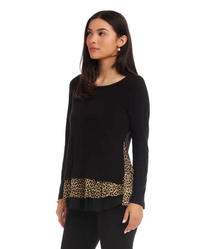 Layered Contrast Sweater