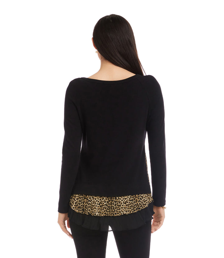 Layered Contrast Sweater