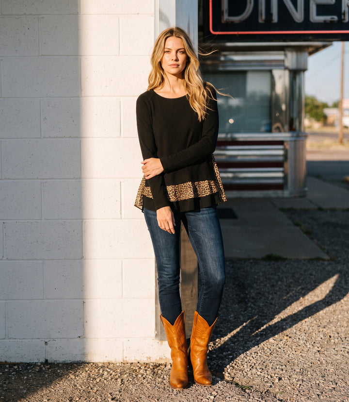 Layered Contrast Sweater