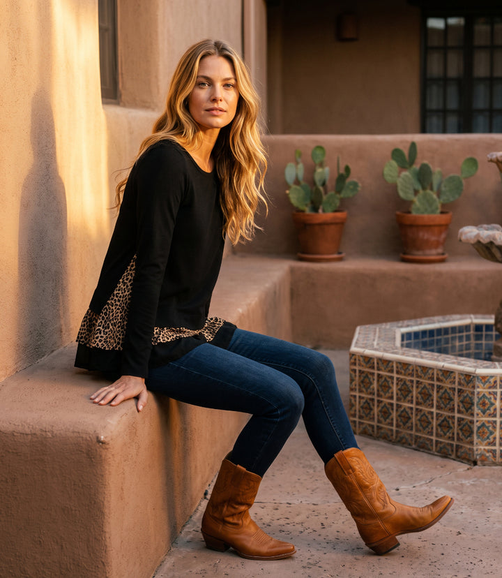 Layered Contrast Sweater