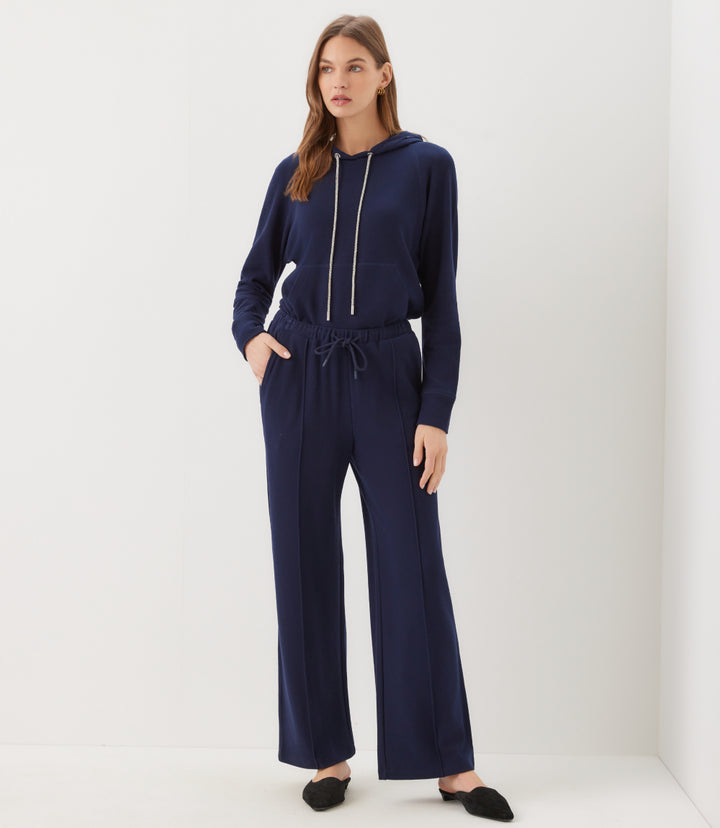 Drawstring Pintuck Sweatpants