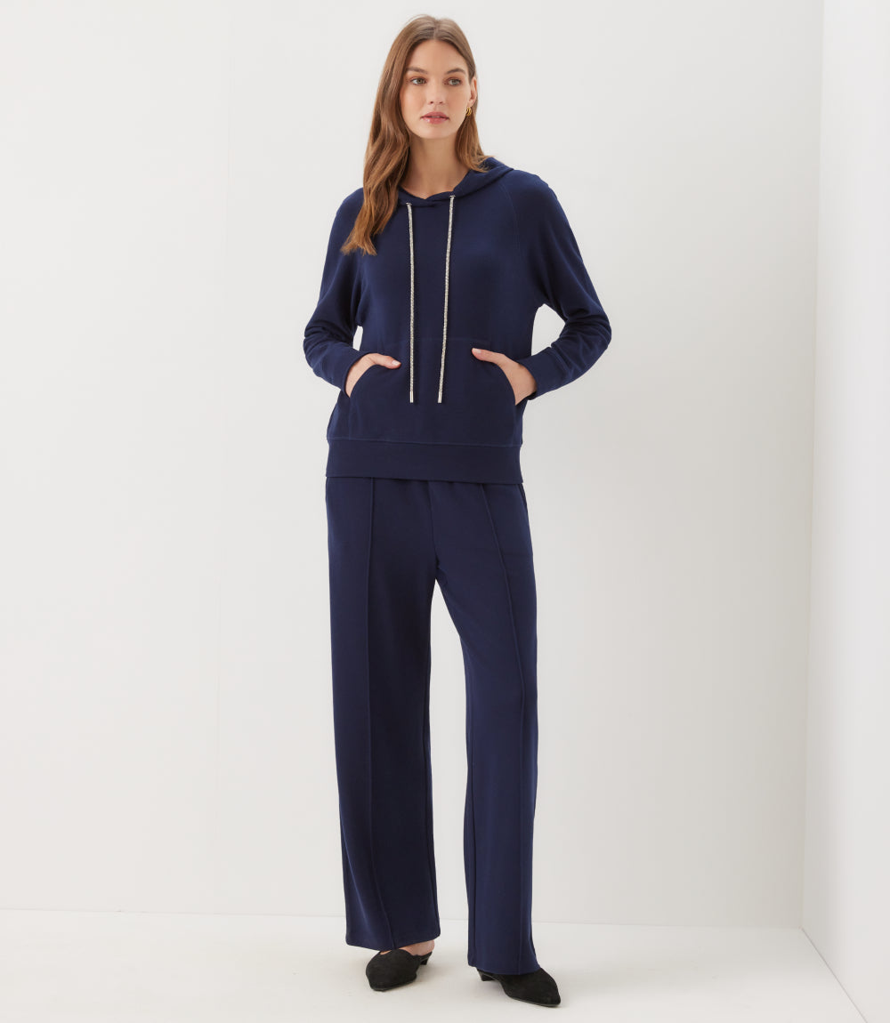 Drawstring Pintuck Sweatpants