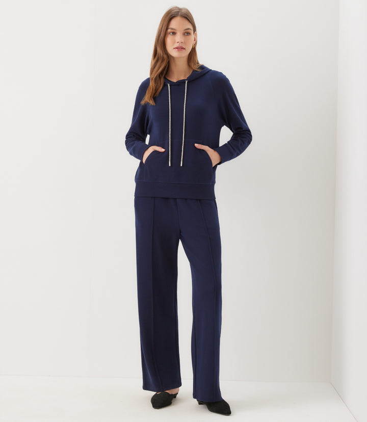 Drawstring Pintuck Sweatpants