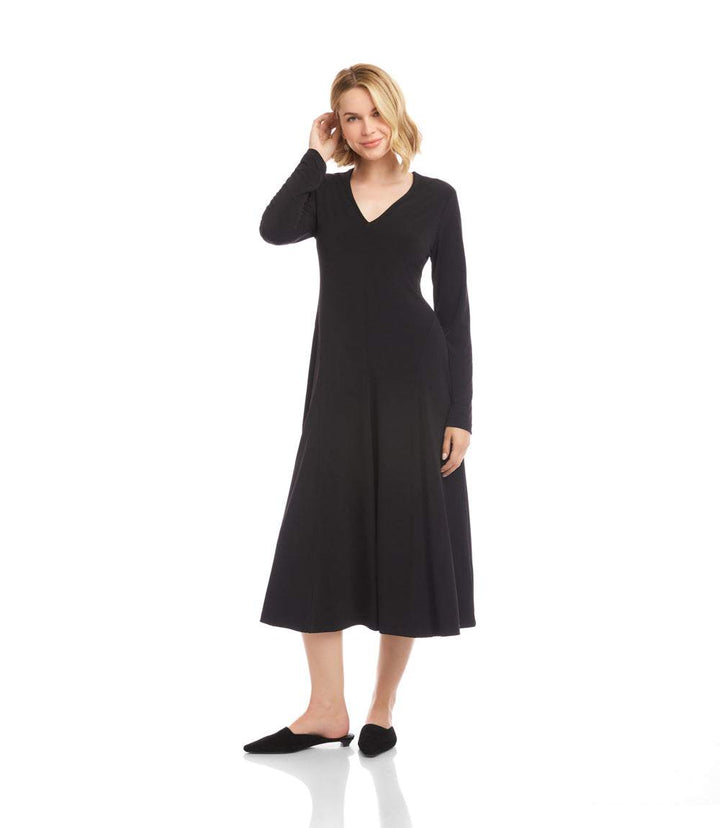 Kate V-Neck Midi Travel Dress