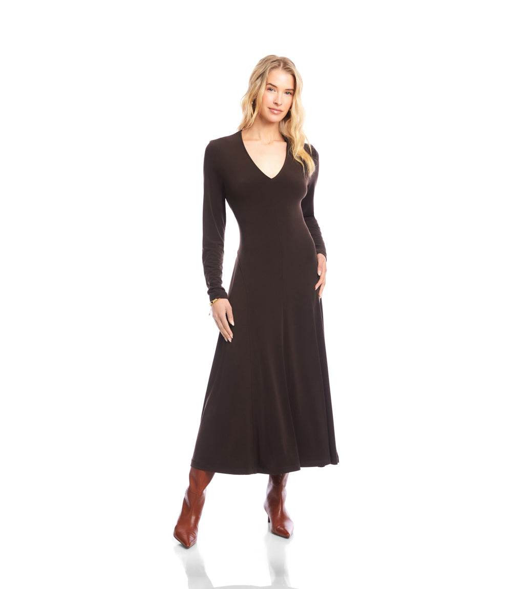 Kate V-Neck Midi Travel Dress