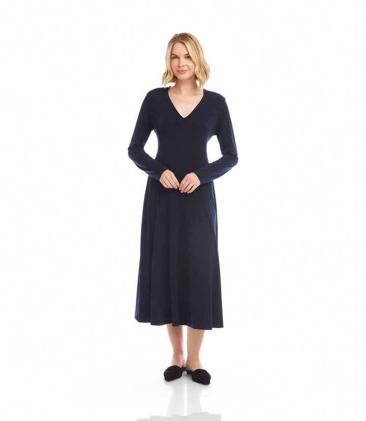 Kate V-Neck Midi Travel Dress