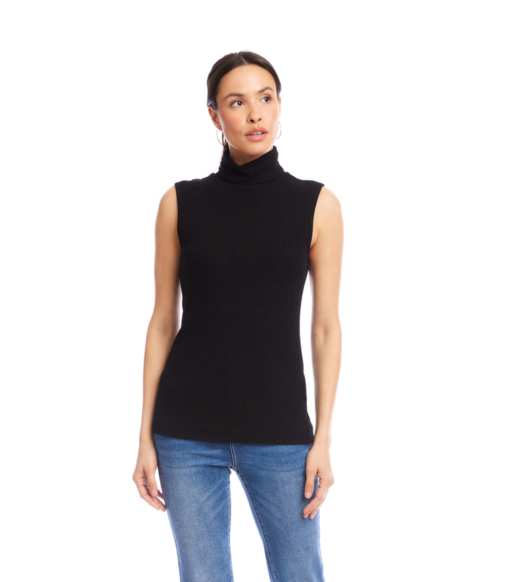 Ribbed Turtleneck Tank