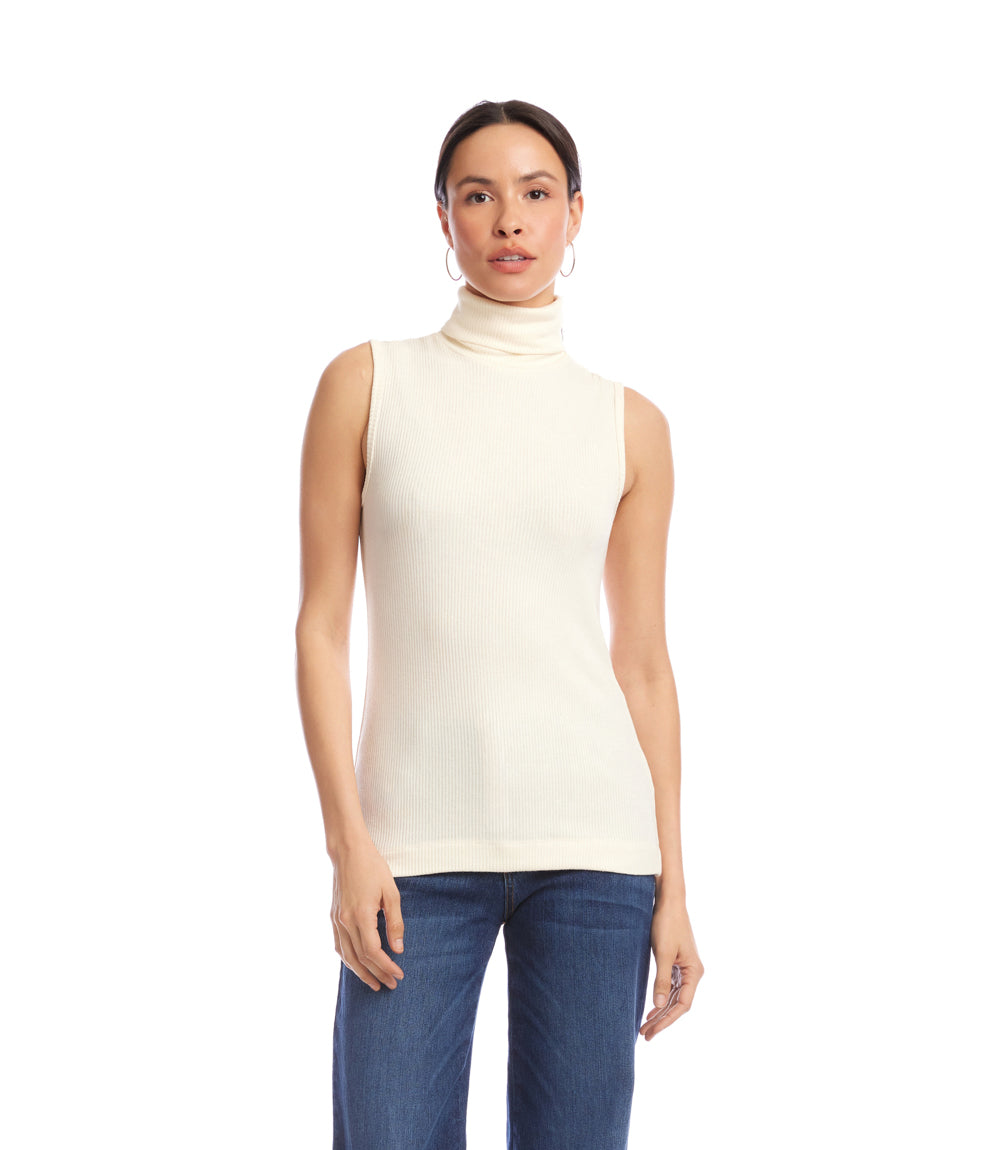 Ribbed Turtleneck Tank