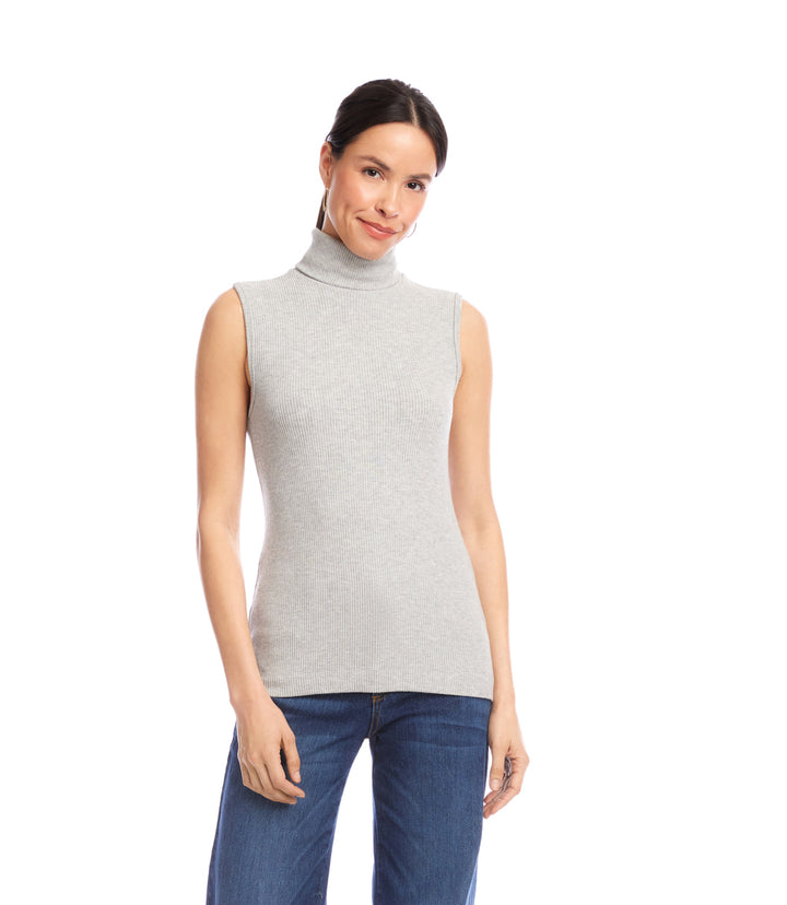 Ribbed Turtleneck Tank