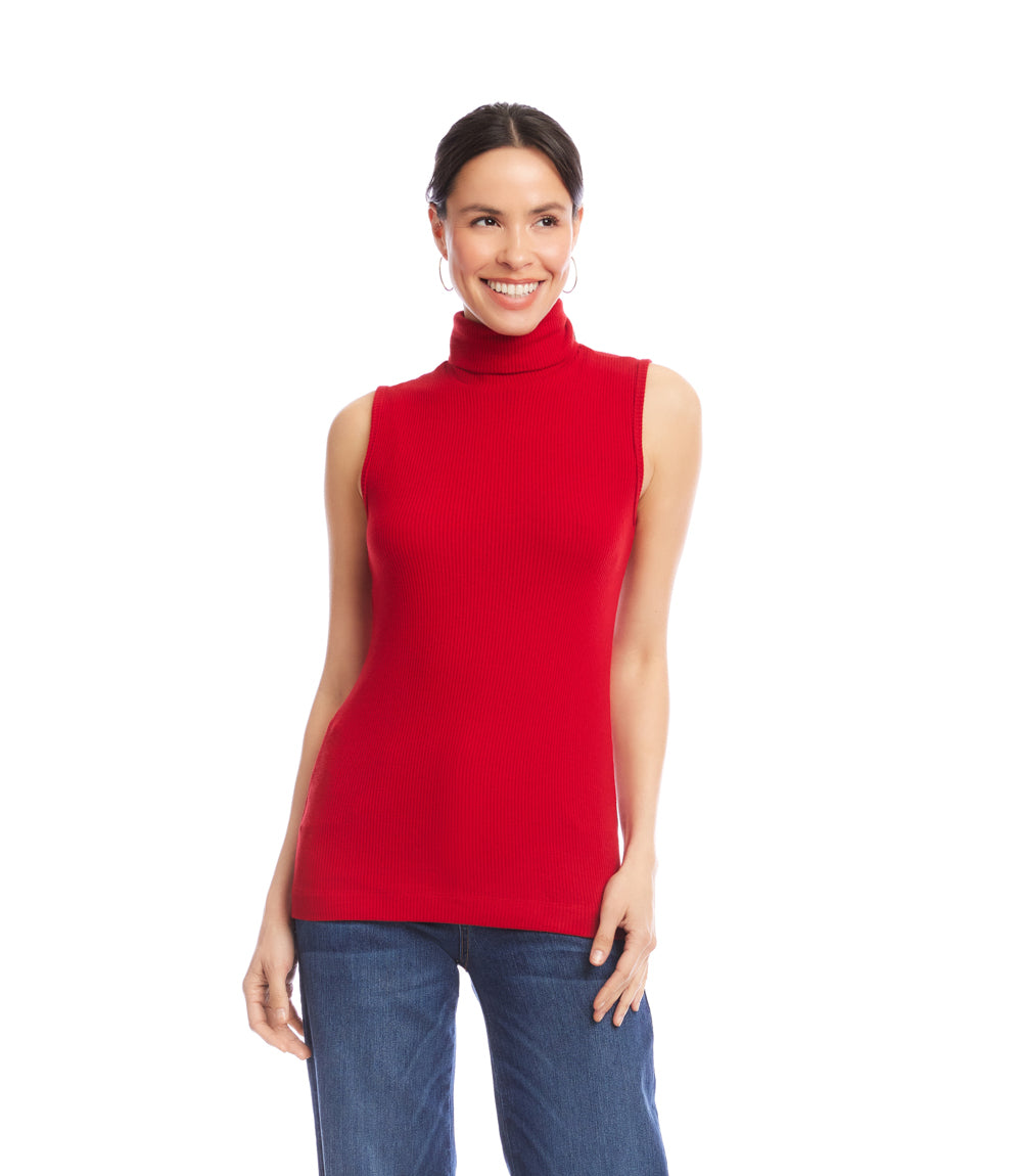 Ribbed Turtleneck Tank