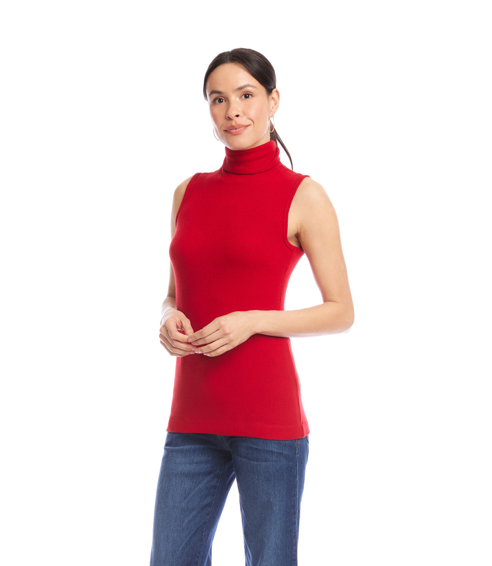 Ribbed Turtleneck Tank