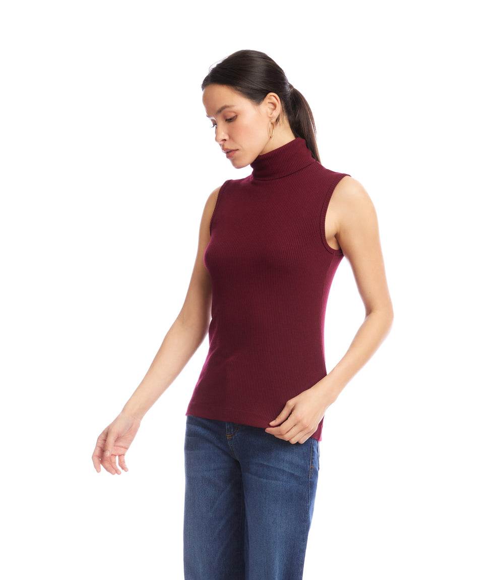 Ribbed Turtleneck Tank