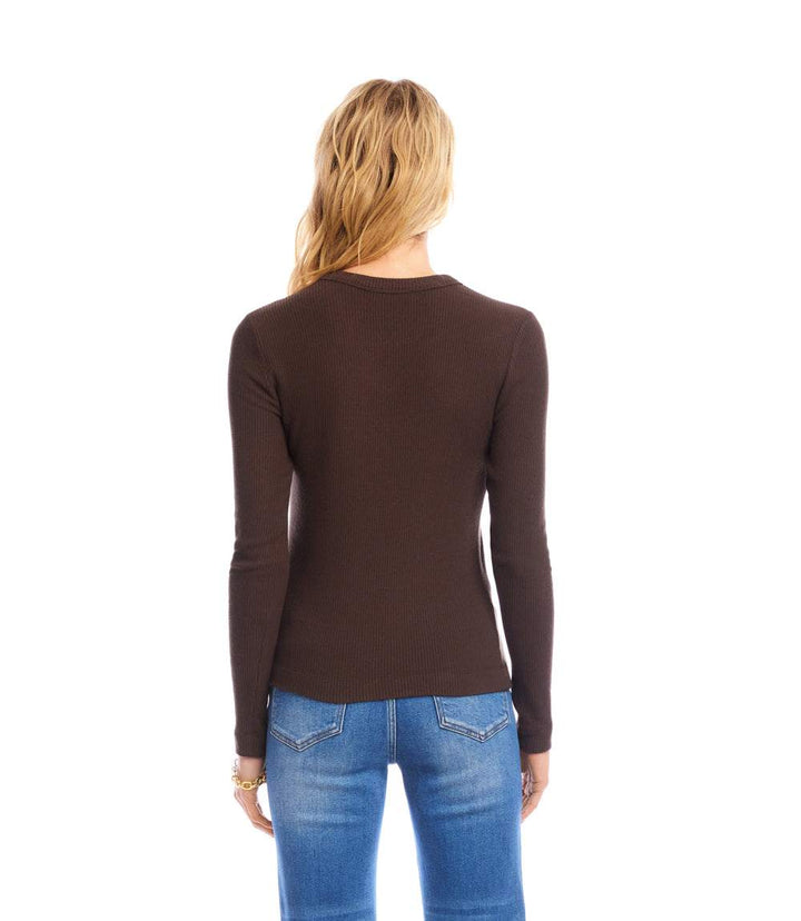 Long Sleeve Ribbed Crewneck Top