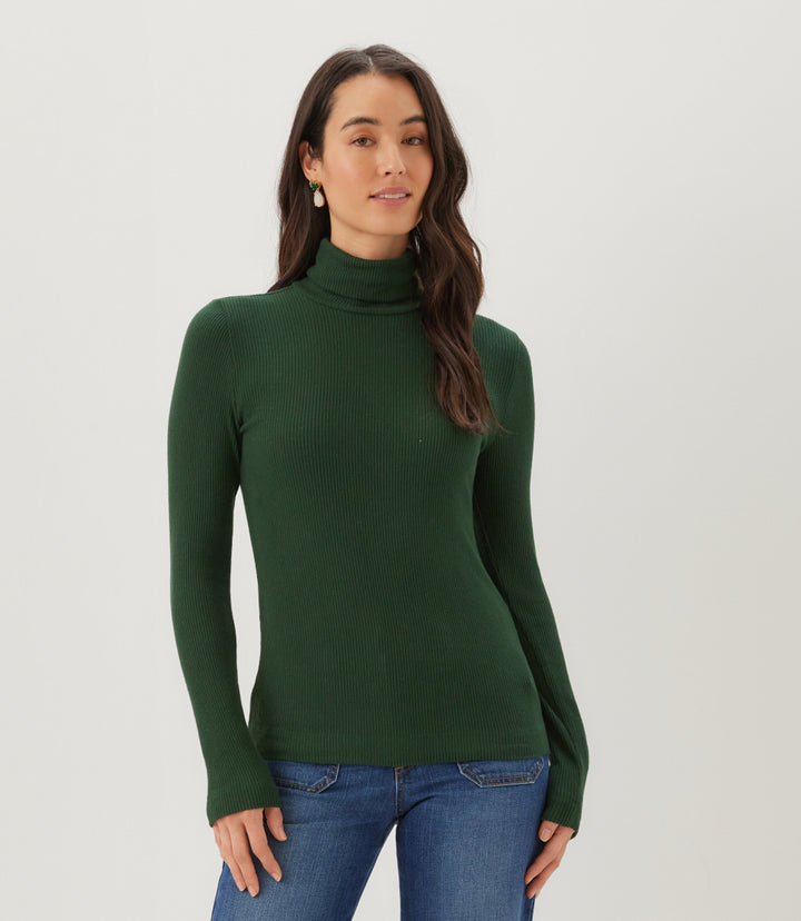 Ribbed Long Sleeve Turtleneck Top