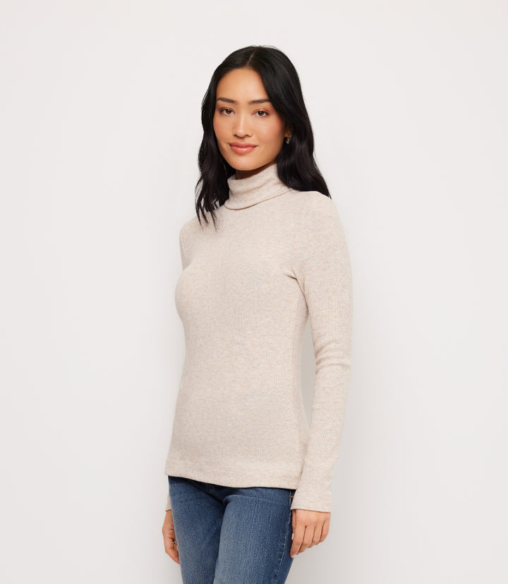 Ribbed Long Sleeve Turtleneck Top