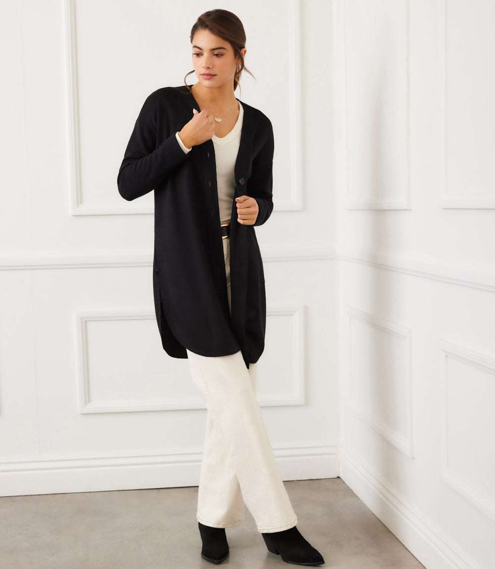 Long Sleeve Shirttail Cardigan