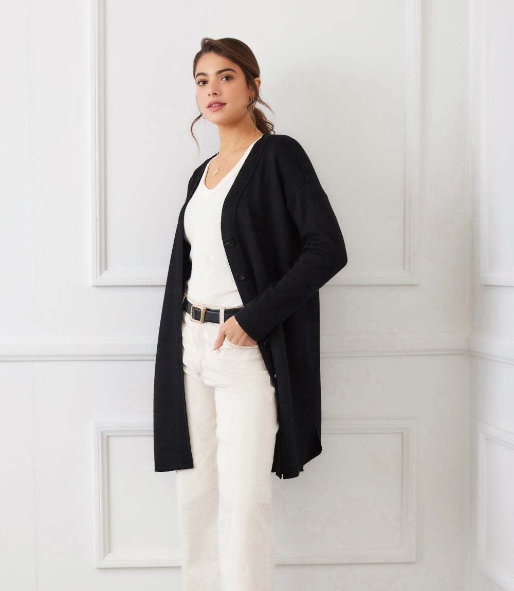 Long Sleeve Shirttail Cardigan