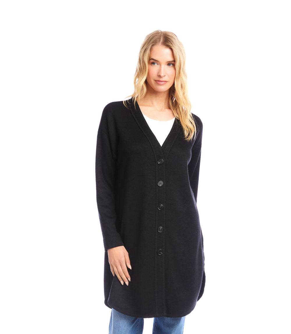 Long Sleeve Shirttail Cardigan
