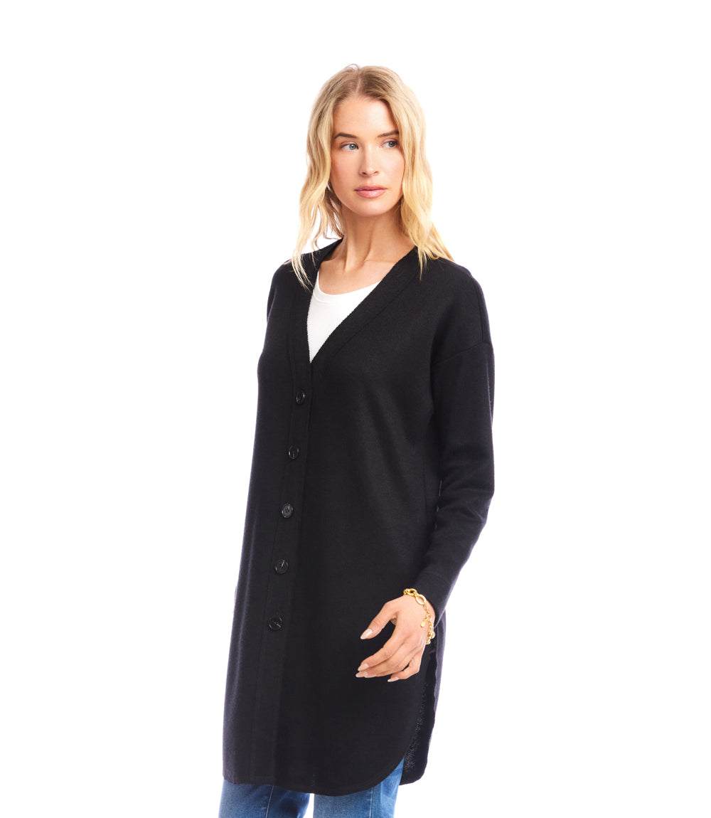 Long Sleeve Shirttail Cardigan
