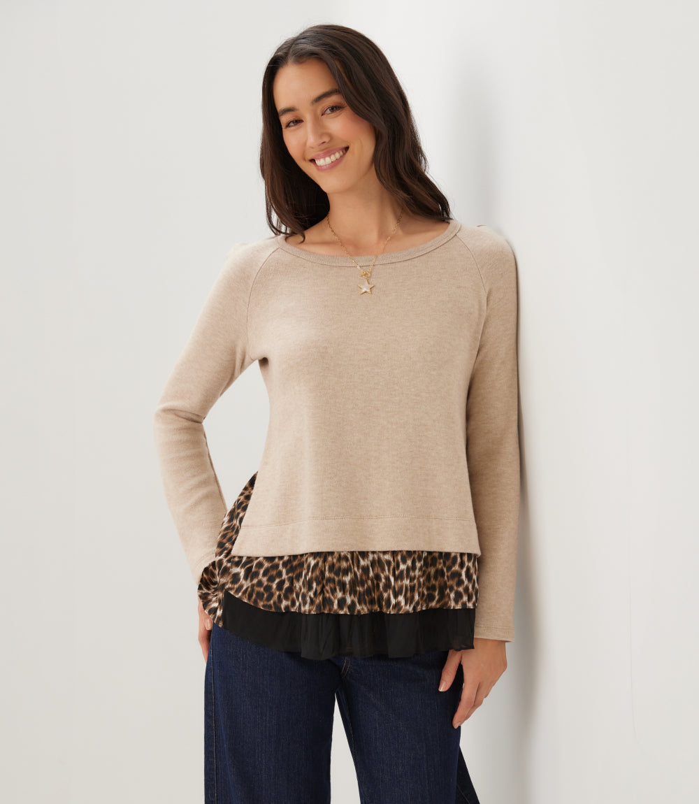 Layered Contrast Sweater