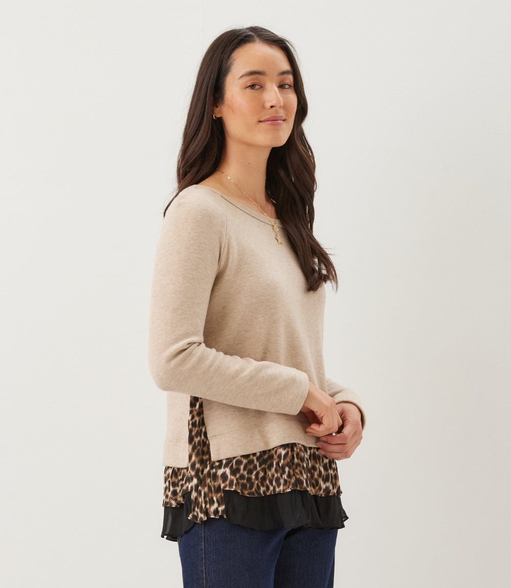Layered Contrast Sweater