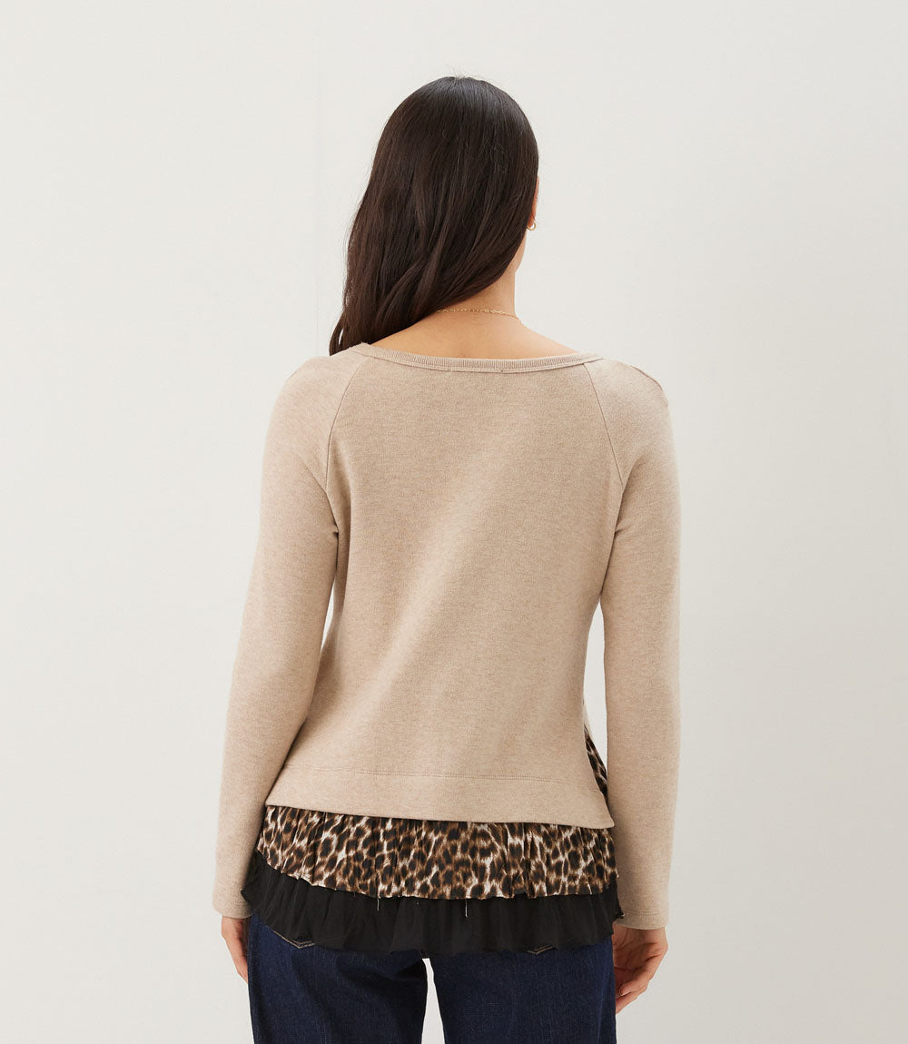 Layered Contrast Sweater